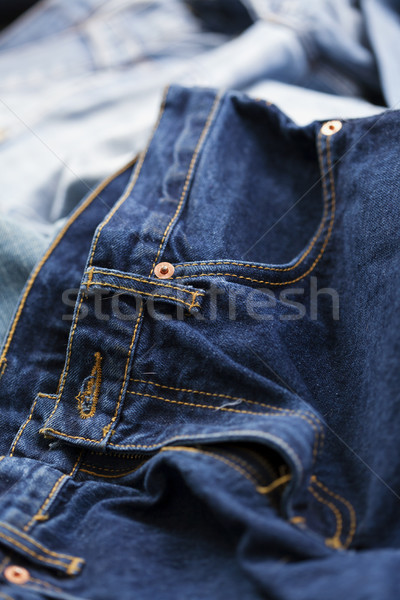 Jeans calças abstrato fundo azul Foto stock © eldadcarin