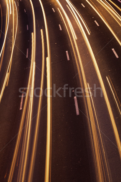 Verkeer rivier licht alle snelweg straat Stockfoto © eldadcarin