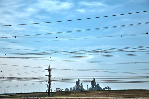 Power Lines & Phosphate Quarry Stock photo © eldadcarin