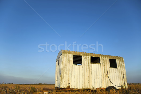 Trailer Wreck in Countryside Field Stock photo © eldadcarin