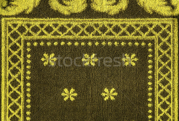 Cotton Fabric Texture -Khaki with Yellow Patterns Stock photo © eldadcarin