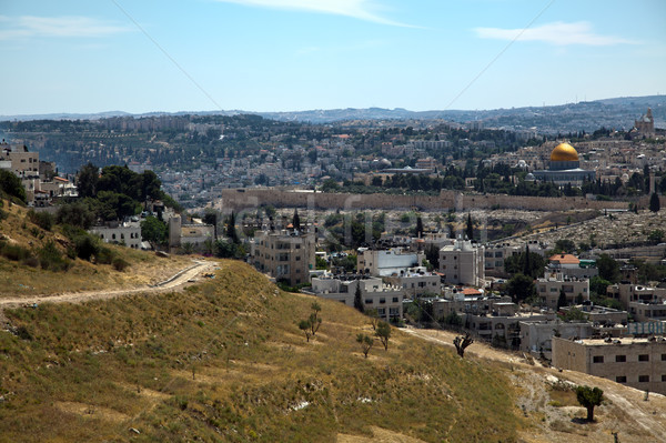 Mount of Olives and Dome of the Rock Stock photo © eldadcarin