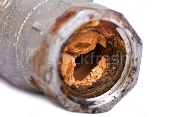 Broken & Rust Blocked Pipe Stock photo © eldadcarin