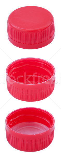 Isolated Red Plastic Bottle Caps Stock photo © eldadcarin