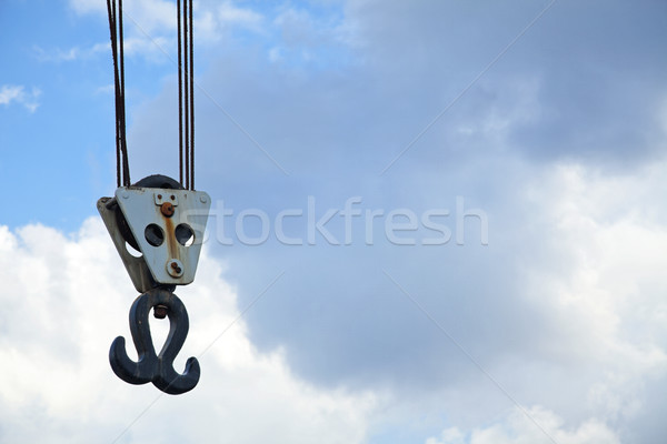 Vintage Harbour Crane Hook Stock photo © eldadcarin