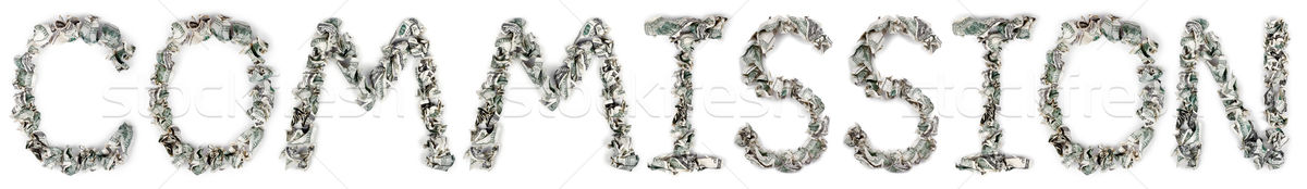 Commission - Crimped 100$ Bills Stock photo © eldadcarin