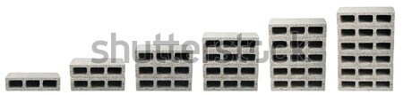 Construcţie blocuri diagramă sase gri beton Imagine de stoc © eldadcarin