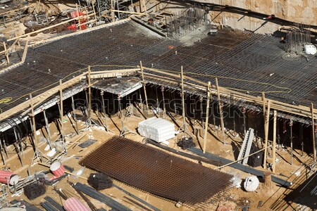 строительная площадка этап древесины строительство металл песок Сток-фото © eldadcarin