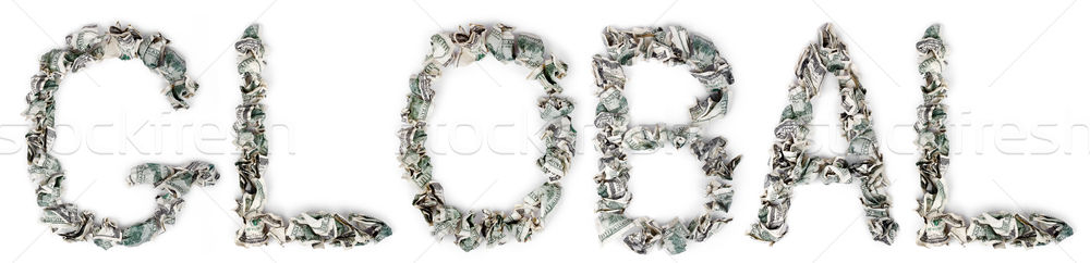 Global - Crimped 100$ Bills Stock photo © eldadcarin