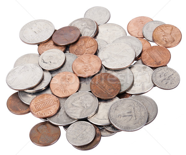 Isolated US Coins Pile Stock photo © eldadcarin