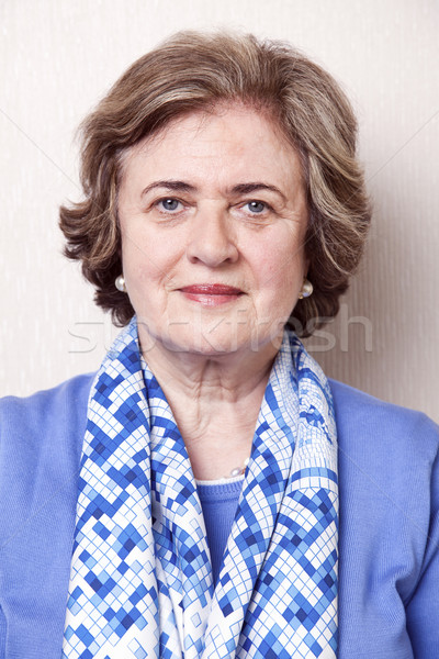 Idős nő portré közelkép portré elegáns kút Stock fotó © eldadcarin