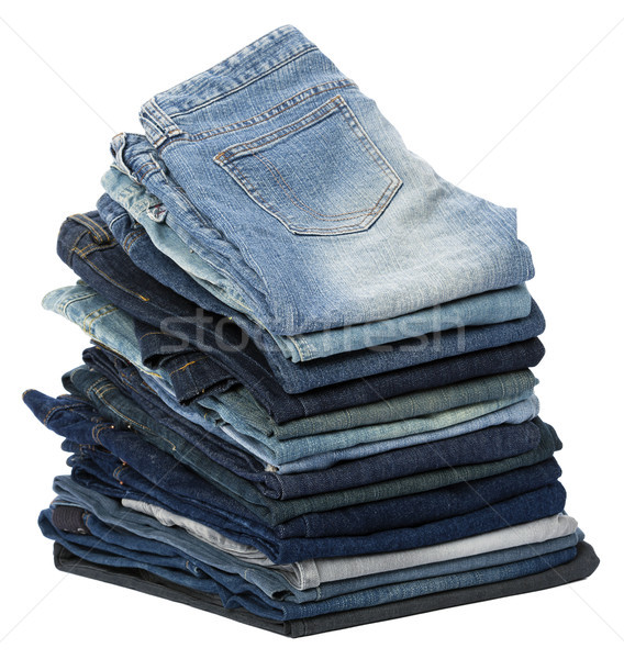 Isoliert Jeans unterschiedlich pants weiß Stock foto © eldadcarin