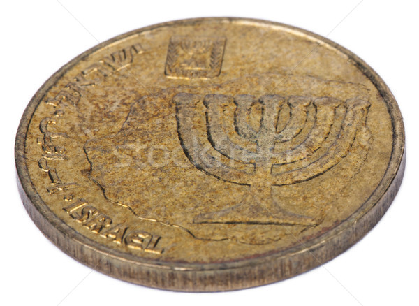 Izolált 10 magasról fotózva oldal izraeli cent Stock fotó © eldadcarin