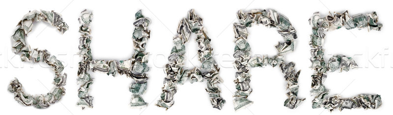 Share - Crimped 100$ Bills Stock photo © eldadcarin