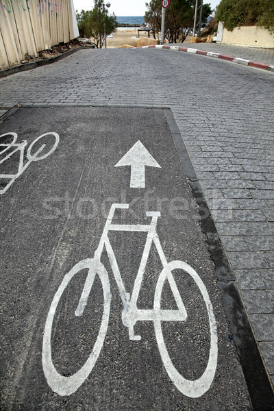 Ciclism plajă rutier traseu shot Imagine de stoc © eldadcarin