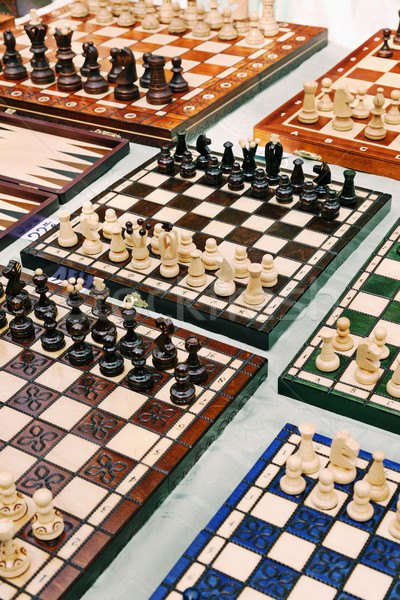 Stock photo: Chess Boards For Sale at Mauerpark Flea Sunday Flea Market