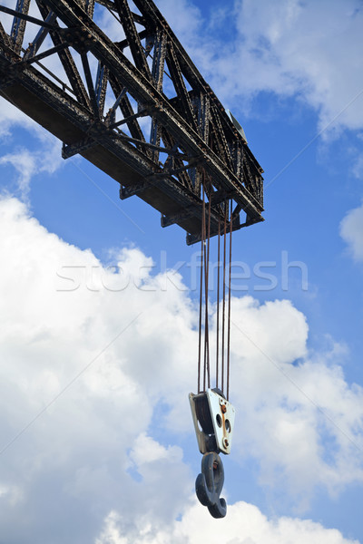Vintage Harbour Crane Stock photo © eldadcarin