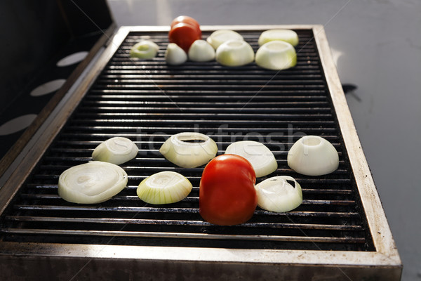 Tomato &  Onions on the Grill Stock photo © eldadcarin