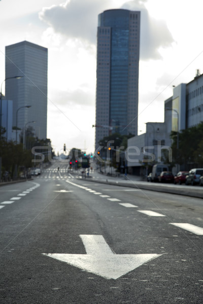 Vacant hoofdstraat lege vroeg auto weg Stockfoto © eldadcarin