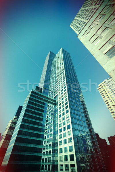 Cross Process Lomo New-York Skyscrapers Stock photo © eldadcarin