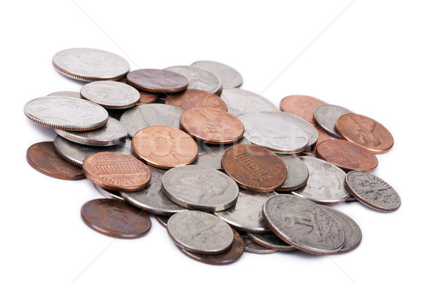 Isolated US Coins Pile Stock photo © eldadcarin