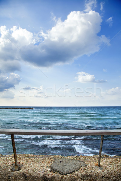 Sea Behind Banister Stock photo © eldadcarin