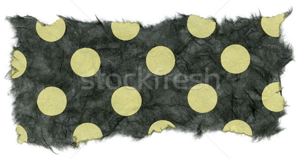 Isolated Rice Paper Texture - Green Polka Dots XXXXL Stock photo © eldadcarin