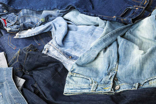 Jeans pants résumé fond bleu [[stock_photo]] © eldadcarin