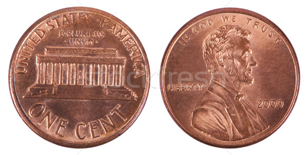 Foto stock: Aislado · centavo · ambos · dos · EUA · centavo