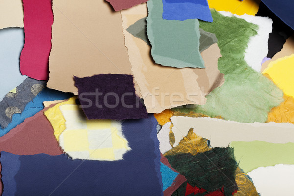 Colorido papel rasgado rasgado peças papel Foto stock © eldadcarin