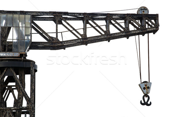 Vintage Harbour Crane Stock photo © eldadcarin