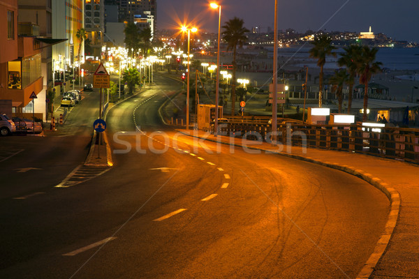 Stock photo: Tel-Aviv Boardwalk & Beach at Dusk