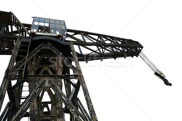 Vintage Harbour Crane Stock photo © eldadcarin
