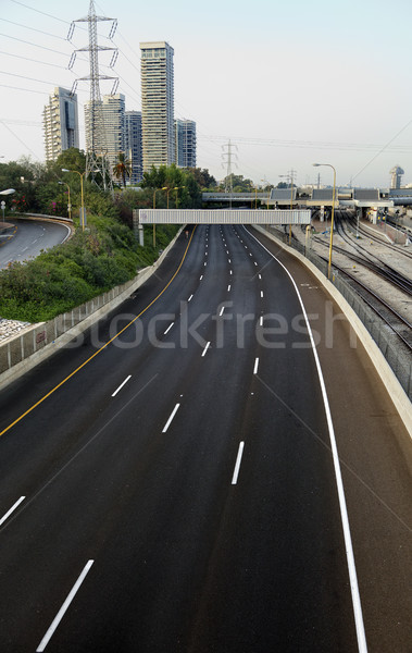 Empty Four Lane Highway Stock photo © eldadcarin