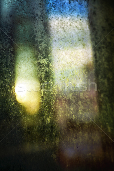 Tarde sujo janela vidro de volta sol Foto stock © eldadcarin