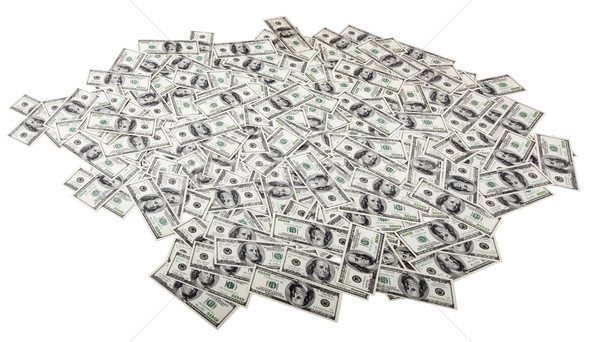 Isolated One Hundred Dollar Bills Background - Mess Stock photo © eldadcarin