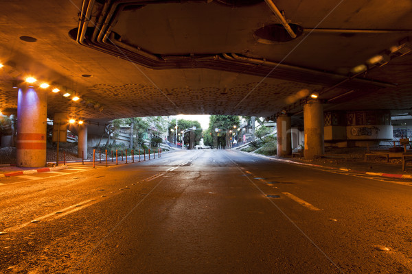 Stradă tunel zori pătrat Israel arăta Imagine de stoc © eldadcarin