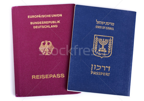 Dobrar nacionalidade israelense isolado branco papel Foto stock © eldadcarin