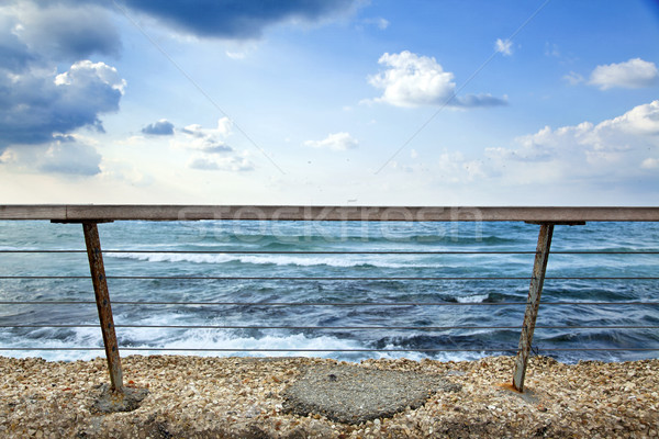 Sea Behind Banister Stock photo © eldadcarin