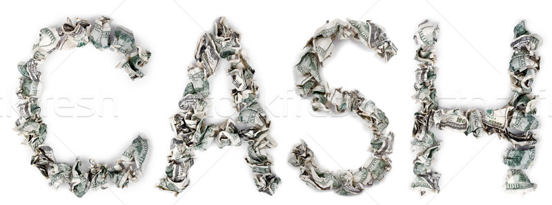 Cash - Crimped 100$ Bills Stock photo © eldadcarin