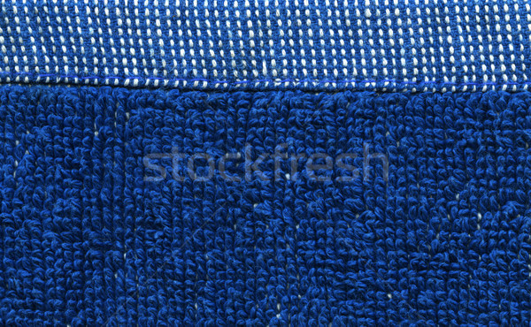 stock photo: towel cloth texture - blue