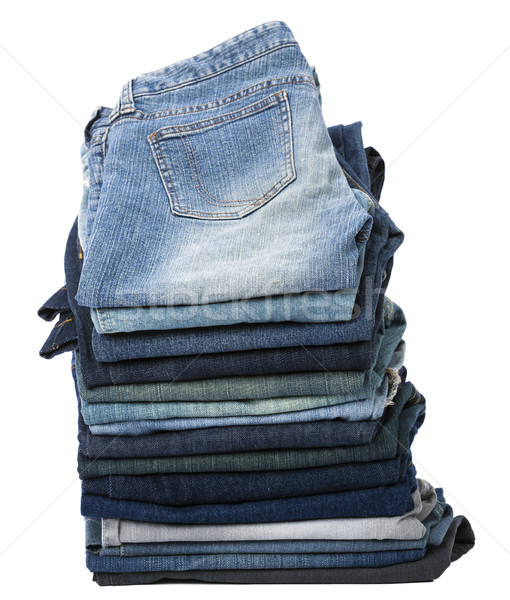 Isolated Jeans Stack Stock photo © eldadcarin