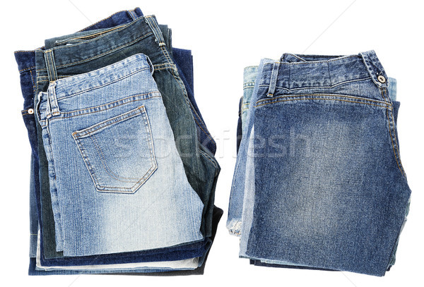 Isolado jeans dois calças branco Foto stock © eldadcarin