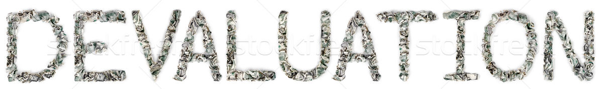 Devaluation - Crimped 100$ Bills Stock photo © eldadcarin