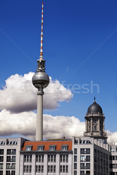 Berlim edifícios televisão torre fernsehturm ver Foto stock © eldadcarin