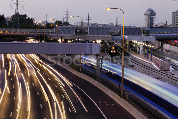 Amurg trafic Israel 2011 Imagine de stoc © eldadcarin