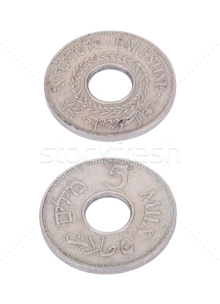 Isolated Palestine 5 Mils - High Angle Stock photo © eldadcarin
