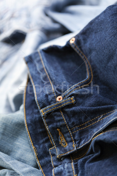 Farmer különböző nadrág absztrakt háttér kék Stock fotó © eldadcarin
