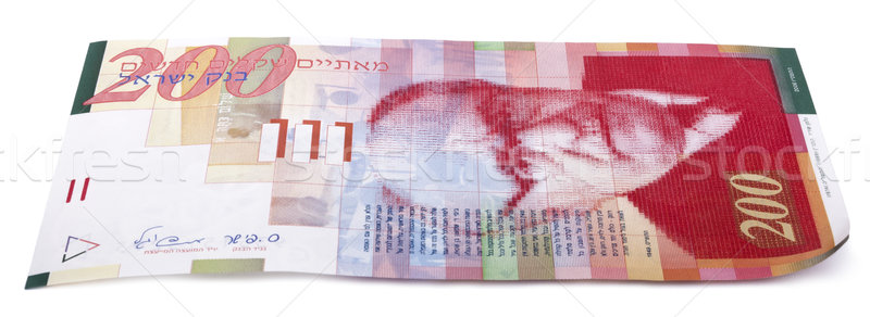 Stockfoto: Geïsoleerd · israëlisch · Bill · bank · nota · witte