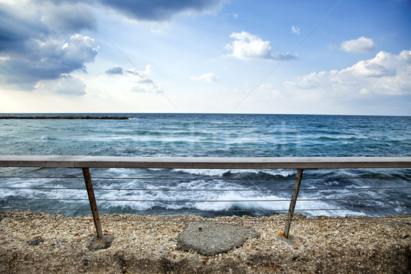 Sea Behind Banister Stock photo © eldadcarin